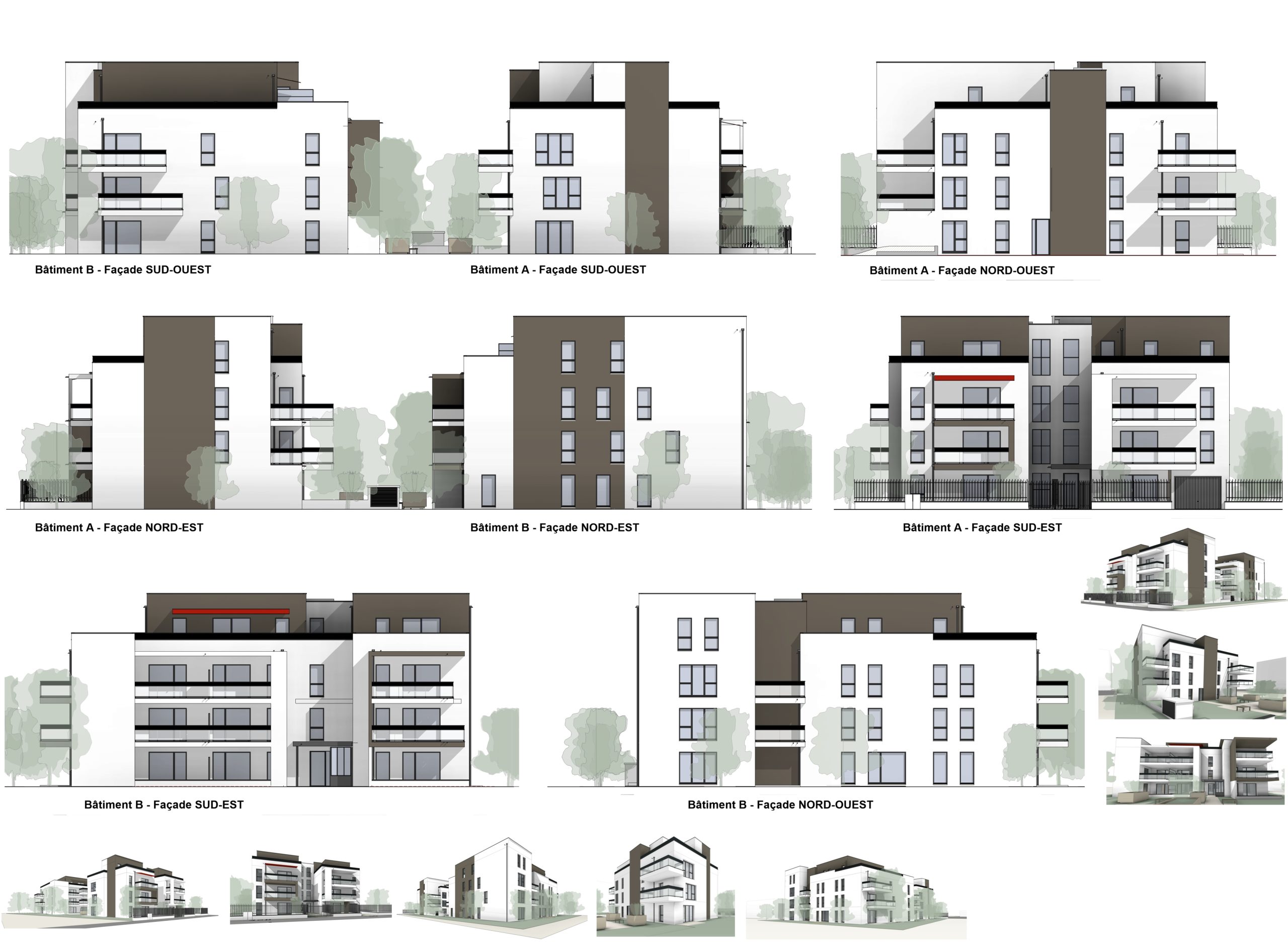 Cogedim_Le Carré d'Ikebana_Caluire_Façades